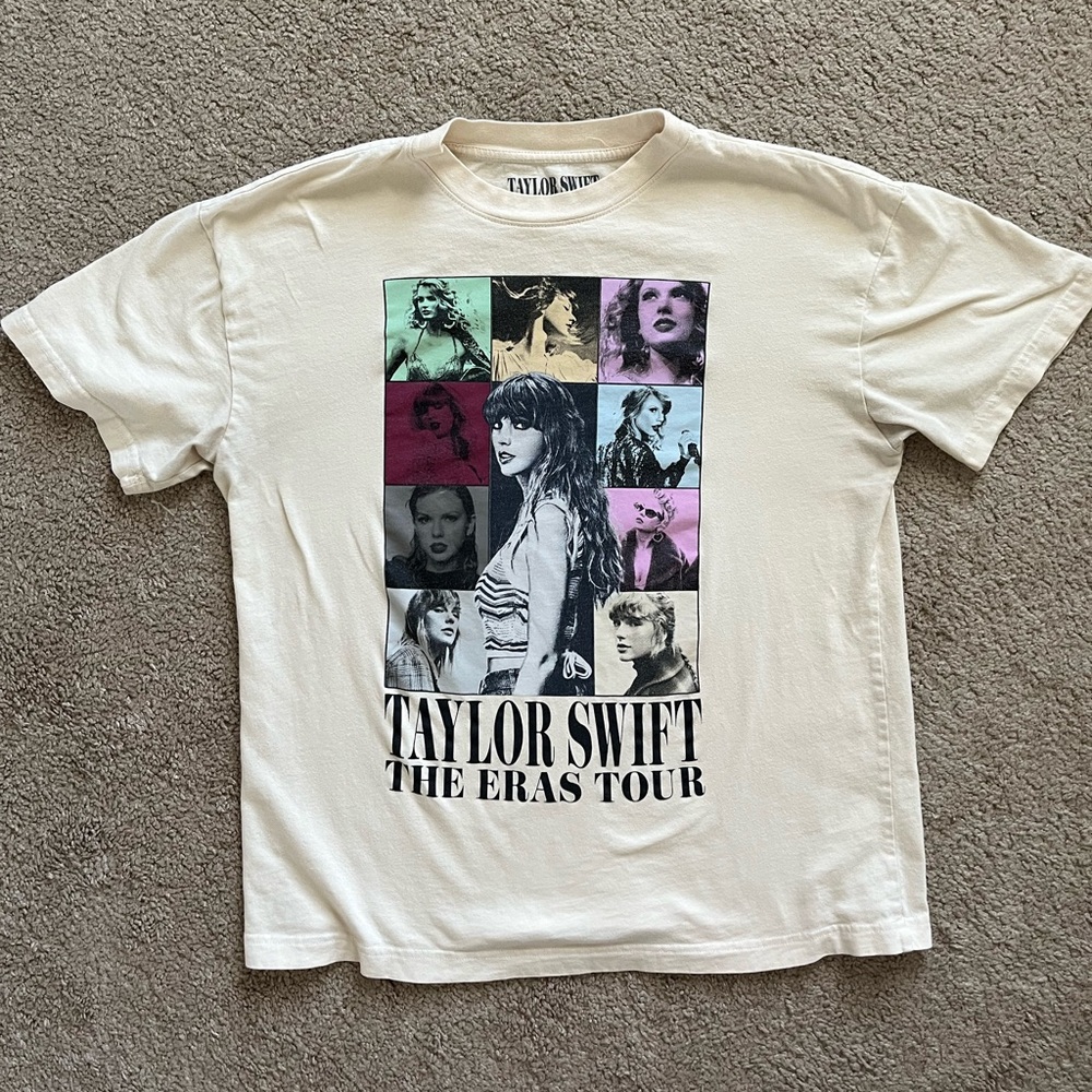 Taylor Swift Official Eras Tour shirt- cream/beige color size medium